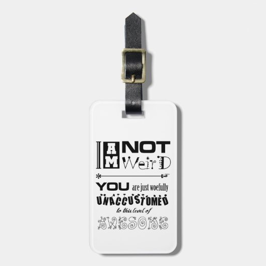 Ik ben geen raar Bagagelabel (Voorkant verticaal)