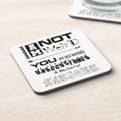 Ik ben geen raar kurk Onderzetter (Linkerzijde)