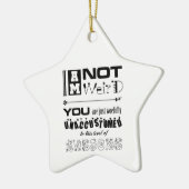 Ik ben geen raar Star Ornament (Links)