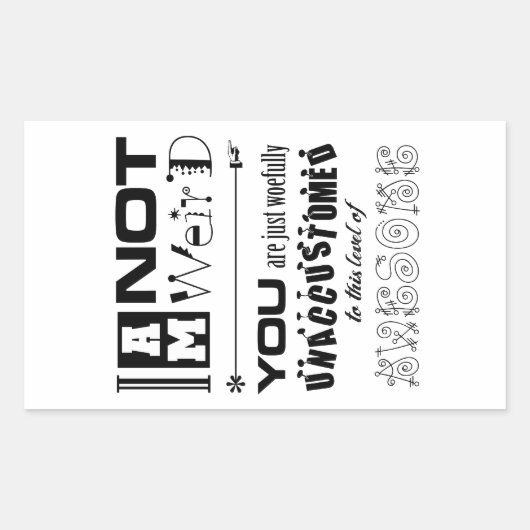 Ik ben geen rare Sticker (Voorkant)