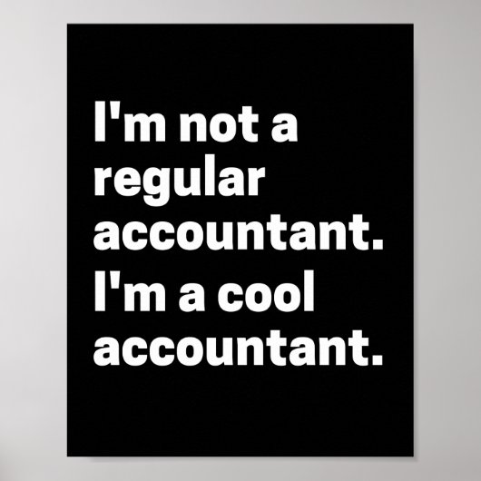 Ik ben geen reguliere accountant, ik ben een goede poster (Voorkant)