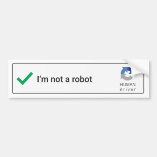 Ik ben geen robot - bumpersticker
