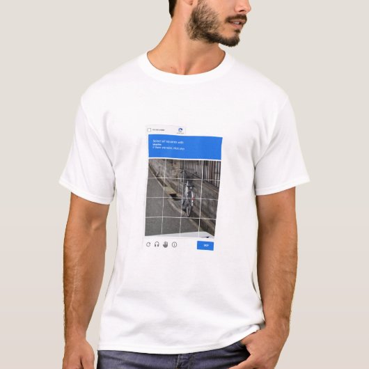 Ik ben geen robot - CAPTCHA Challenge T-shirt (Voorkant)