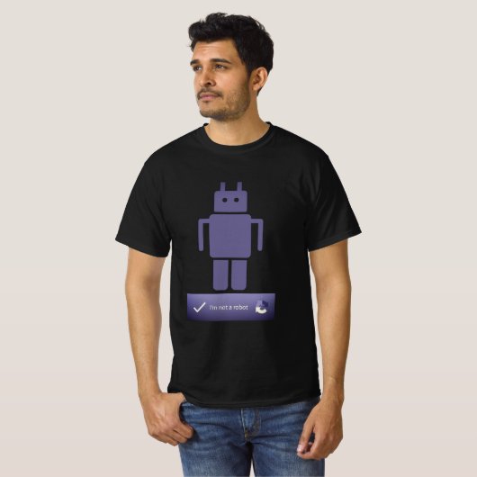 Ik ben geen robot - CAPTCHA T-shirt (Voorkant volledig)