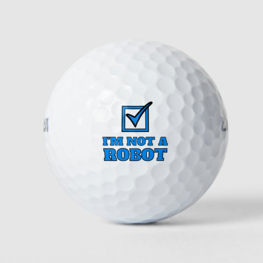 Ik ben geen robot golfballen (Voorkant)