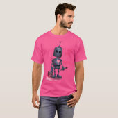 IK Ben Geen Robot Grijs Met Computer Internet T-shirt (Voorkant volledig)