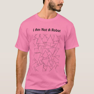 Ik Ben Geen Robot Heren Roze T-shirt