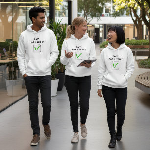 “Ik ben geen robot” hoodie
