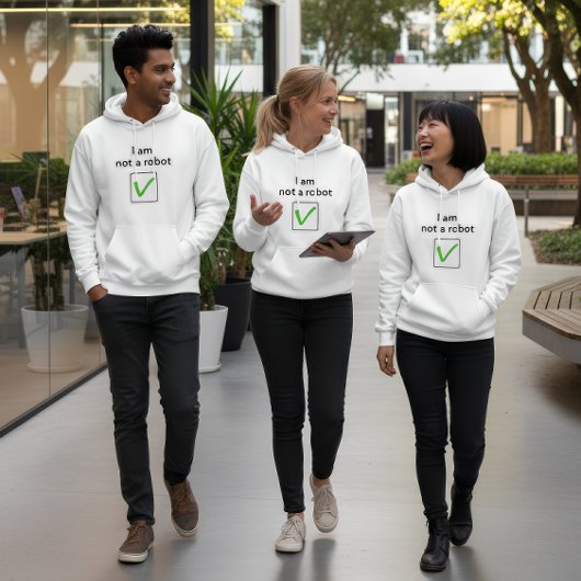 “Ik ben geen robot” hoodie
