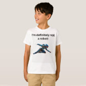 "Ik ben geen robot" Humor T-shirt (Voorkant volledig)