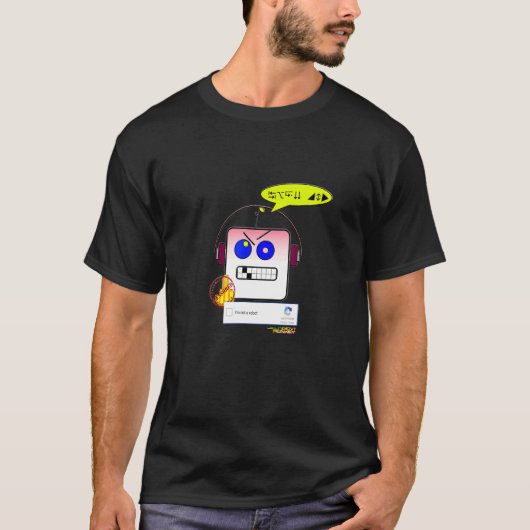 Ik ben geen robot met CAPTCHA T-shirt (Voorkant)