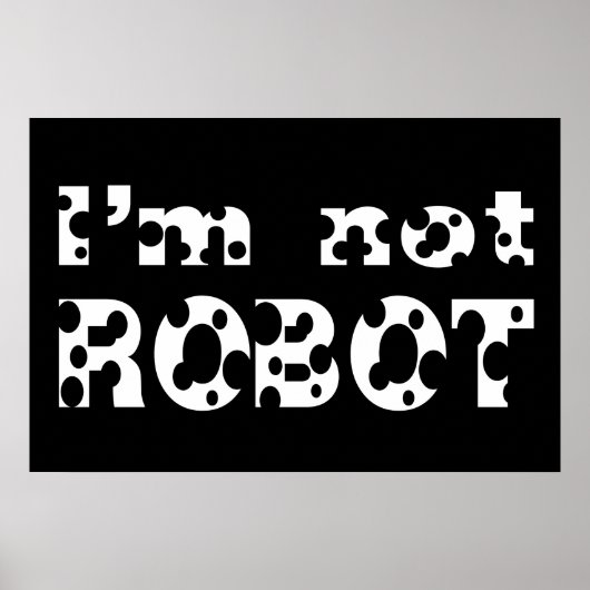 Ik ben geen robot poster (Voorkant)