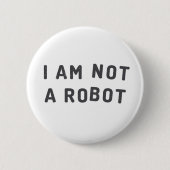 Ik ben geen robot ronde button 5,7 cm (Voorkant)