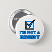 Ik ben geen robot ronde button 5,7 cm (Voorkant /achterkant)