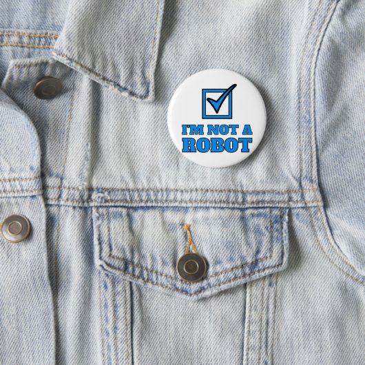 Ik ben geen robot ronde button 5,7 cm (In situ)