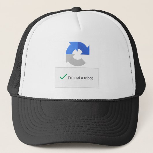 Ik ben geen Robot Trucker Hat Pet (Voorkant)