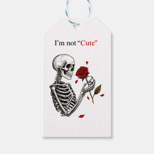 Ik ben geen schattig T-shirt Cadeaulabel (Voorkant)