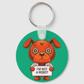 Ik ben geen schattige robot hond sleutelhanger (Voorkant)