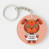 Ik ben geen schattige robot hond sleutelhanger (Voorkant)