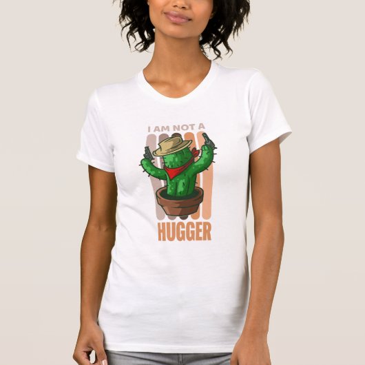 Ik ben geen schimmelige Sarcastische Cowboy Cactus T-shirt (Voorkant)
