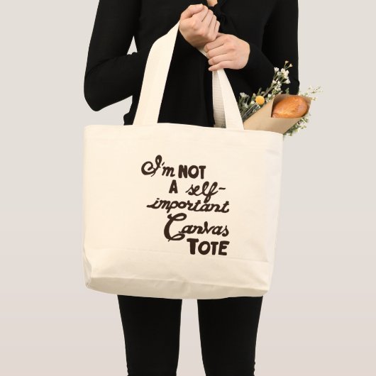 Ik ben geen 'Self-Important Canvas' Tas (Voorkant (product))