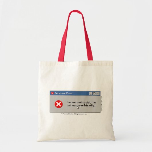 Ik ben geen serenvriendelijke tas. tote bag (Voorkant)