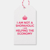 Ik ben geen shopaholic cadeaulabel (Voorkant)