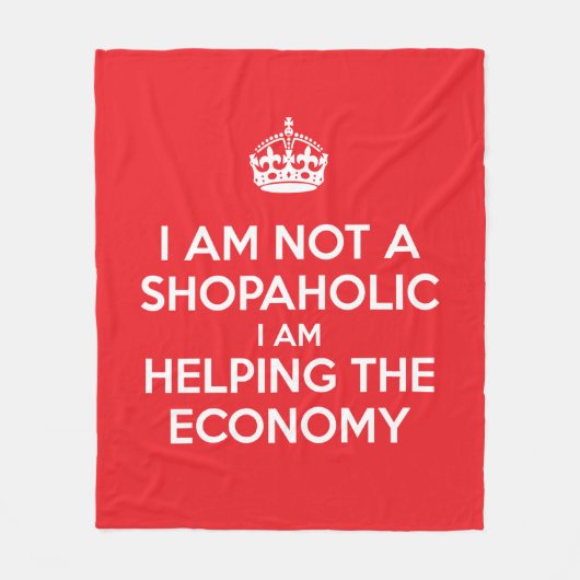 Ik ben geen shopaholic fleece deken (Voorkant)