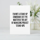 Ik ben geen stand-up comedian, maar ik heb de bedankkaart (Staand voorkant)