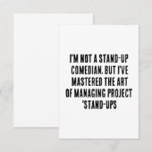Ik ben geen stand-up comedian, maar ik heb de bedankkaart (Voorkant / Achterkant)