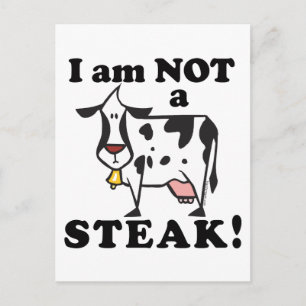 Ik ben geen Steak Animal Rights Briefkaart