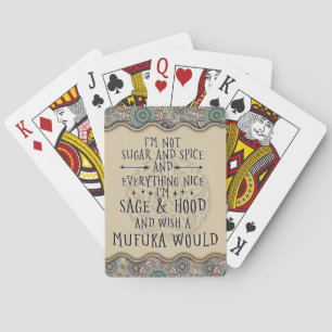 Ik ben geen Suiker en Spice Pokerkaarten