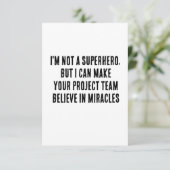 Ik ben geen superheld, maar ik kan je project make bedankkaart (Staand voorkant)
