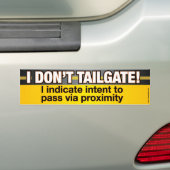 Ik ben geen Tailgate Funny Bumpersticker (Op auto)