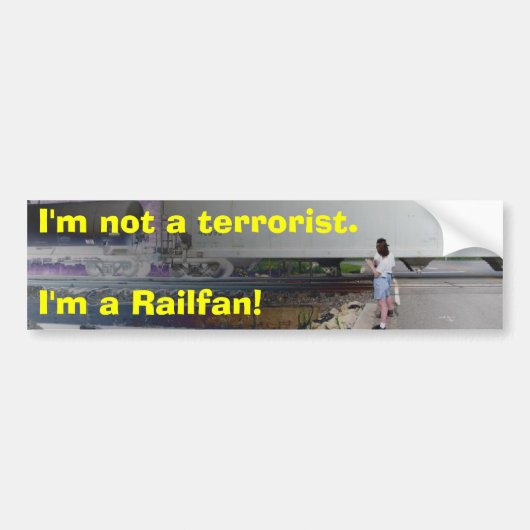 Ik ben geen terrorist. Ik ben een Raifan. Bumpersticker (Voorkant)
