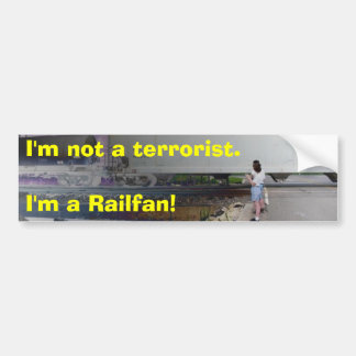 Ik ben geen terrorist. Ik ben een treinenliefhebbe Bumpersticker