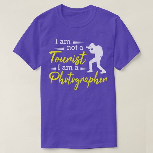 Ik ben geen toeristen en fotograaf (4) t-shirt (Design voorkant)