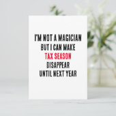 Ik ben geen tovenaar, maar ik kan het belastingsei bedankkaart (Staand voorkant)