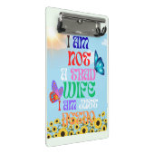 Ik ben geen traditionele vrouw, ik ben gewoon een  mini klembord (Schuin)