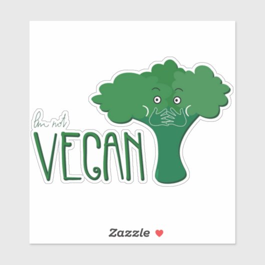 ik ben geen vegan sticker (Vel)