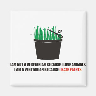 Ik ben geen vegetariër omdat ik van dieren hou magneet