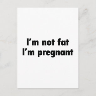 Ik ben geen Vet. Ik ben zwanger. Aankondigingskaart