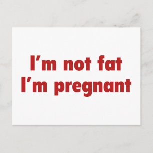 Ik ben geen Vet. Ik ben zwanger. Aankondigingskaart