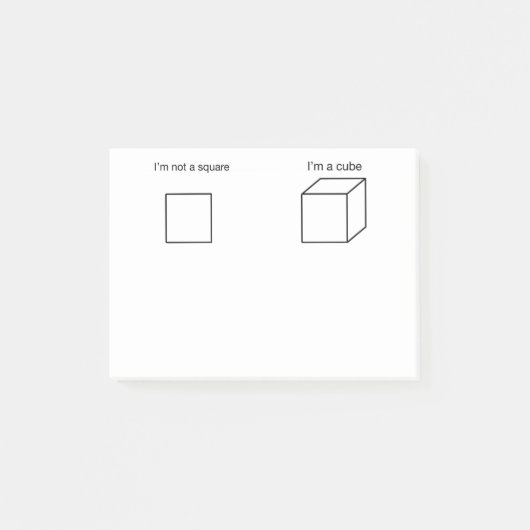 Ik ben geen vierkant post-it® notes (Voorkant)