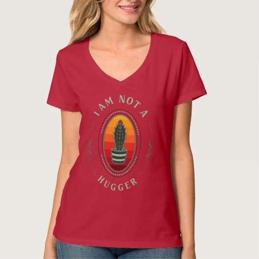 Ik ben geen Vintage Cactus Sarcastic T-shirt (Voorkant)
