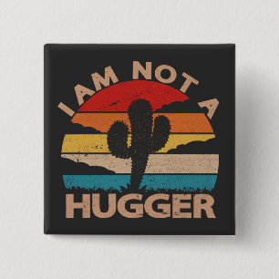 Ik ben geen Vintage-Cactus van de heupger Vierkante Button 5,1 Cm