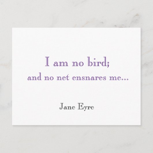 Ik ben geen vogel...Briefkaart Briefkaart (Voorkant)