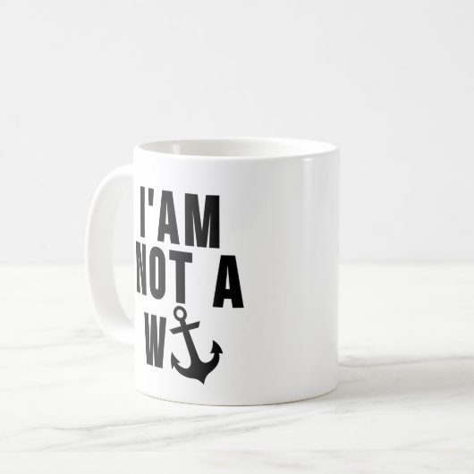 Ik ben geen Wanchor - Brits Gezegde Koffiemok (Voorkant links)