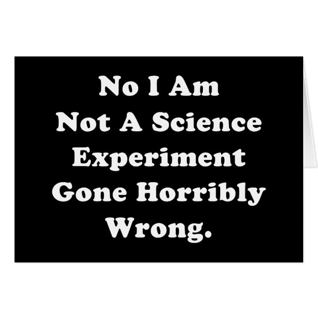 Ik ben geen wetenschappelijke experimentator die v (Voorkant Horizontaal)