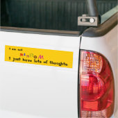 Ik ben geen willekeurige Bumpersticker (Op Truck)